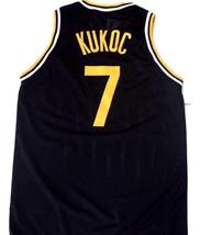 Toni Kukoc #7 Jugoplastika Yugoslavia Men Basketball Jersey Black Any Size image 2