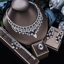 Indien Plaqué Argent Bollywood Zircone Collier Boucles Bague Bracelet Bijoux Set - $128.23