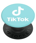 PopSockets Grip with Swappable Top for Cell Phones, PopGrip TikTok Blue - $19.79