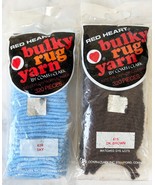 Red Heart Pre-Cut Rug Acrylic Yarn 2 Packages 320 Pieces - Sky Blue &amp; Dk... - $3.75