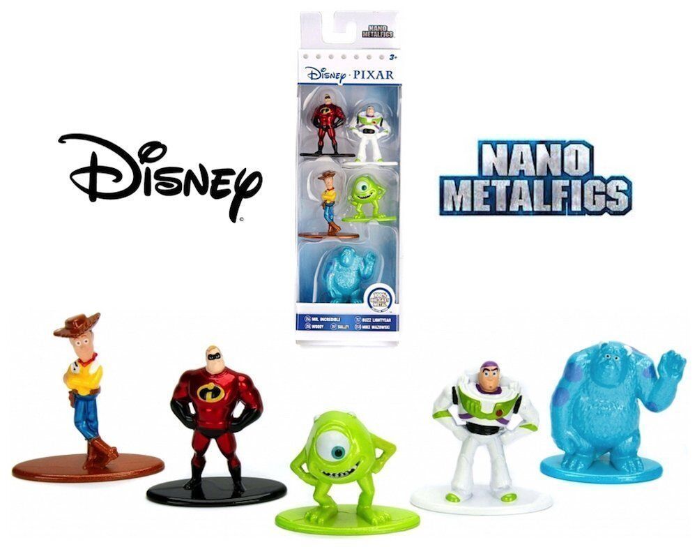 Disney Pixar Nano Metalfigs Mini Diecast Metal Figure Toy Set 5 Pack ...