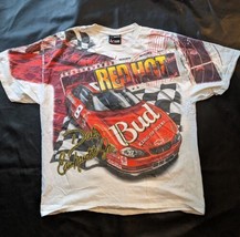 Vintage Dale Earnhardt Jr Red Hot Erba Nascar Stampa Integrale T-Shirt L - $96.74