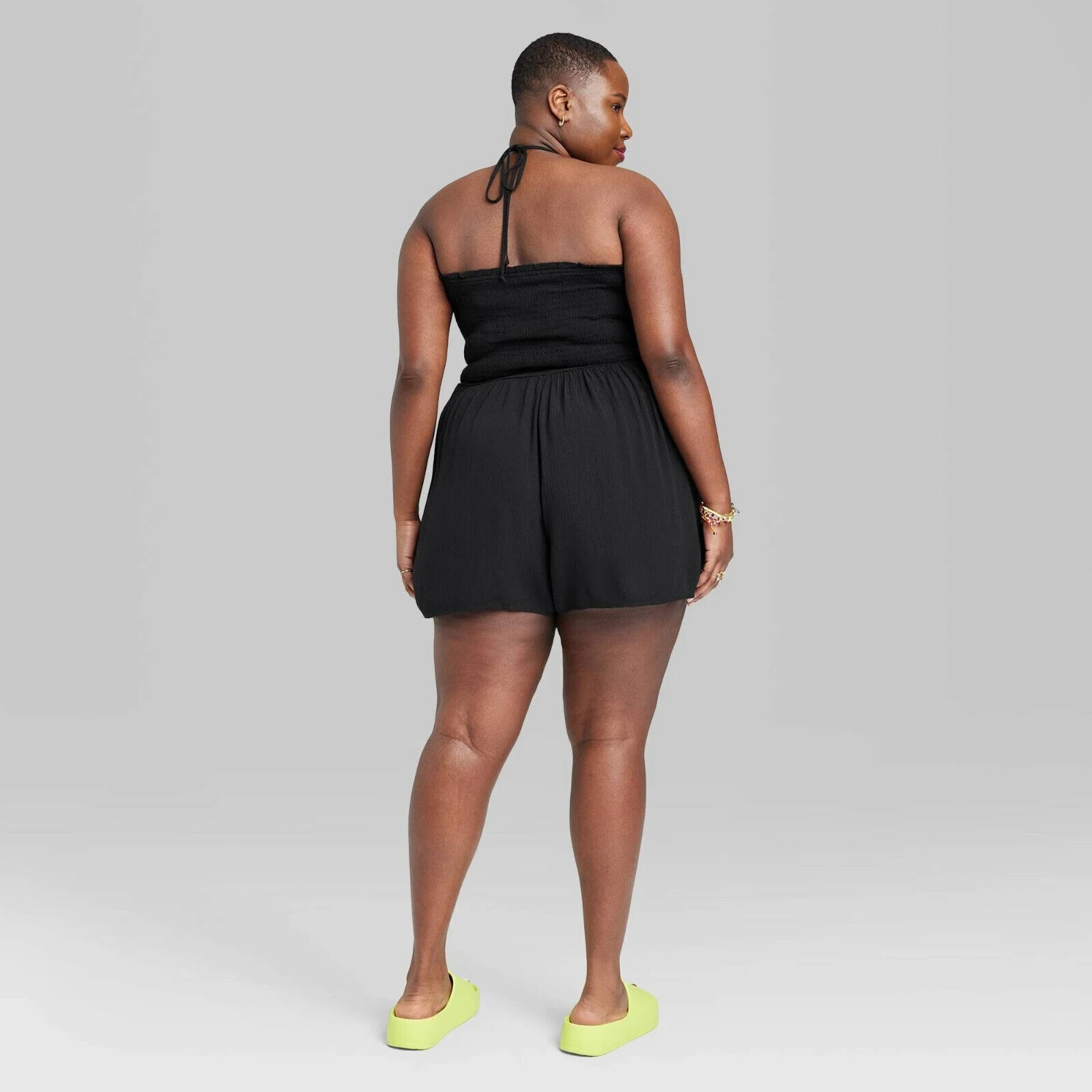 Universal Thread Women's Sleeveless Linen Jumpsuit Black Size Large