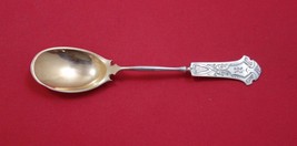 Vanderslice Sterling Silver Ice Cream Spoon Gold Washed Bright-Cut 5 1/2&quot; - $78.21