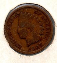 1907 Indian Head Cent Circulated abt Very good - $8.99