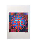 1970s Original Gorgeous Victor Vasarely Op Art Limited Edition Lithograph - $960.00