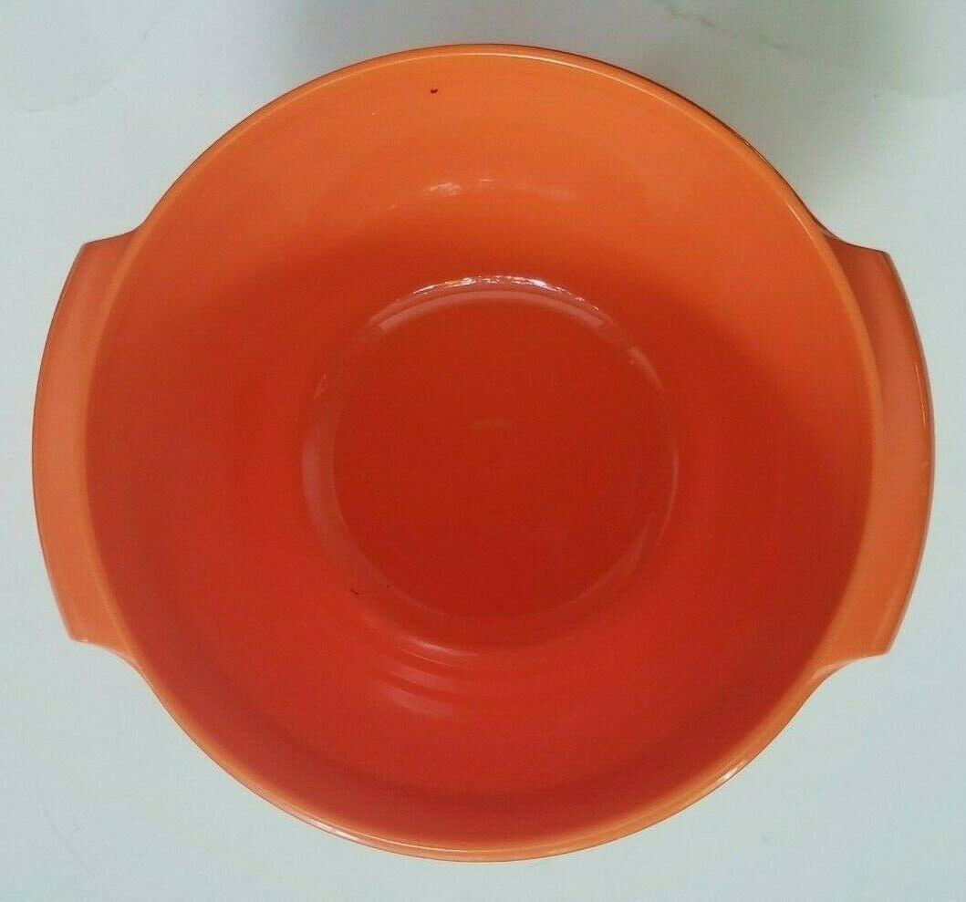 Tupperware Vintage Orange Servalier Container Bowl Storage # 886