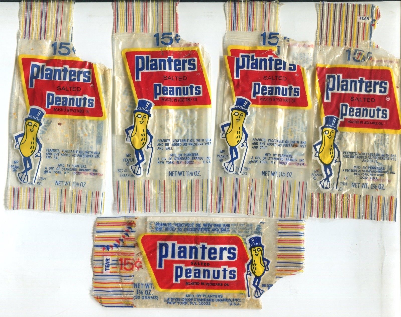 5 Vtg 1960s Planter's Mr Peanut Wrappers and 50 similar items