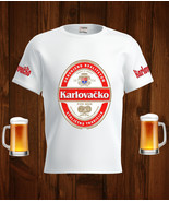 Karlovacko Beer Logo White Short Sleeve  T-Shirt Gift New Fashion  - $31.99