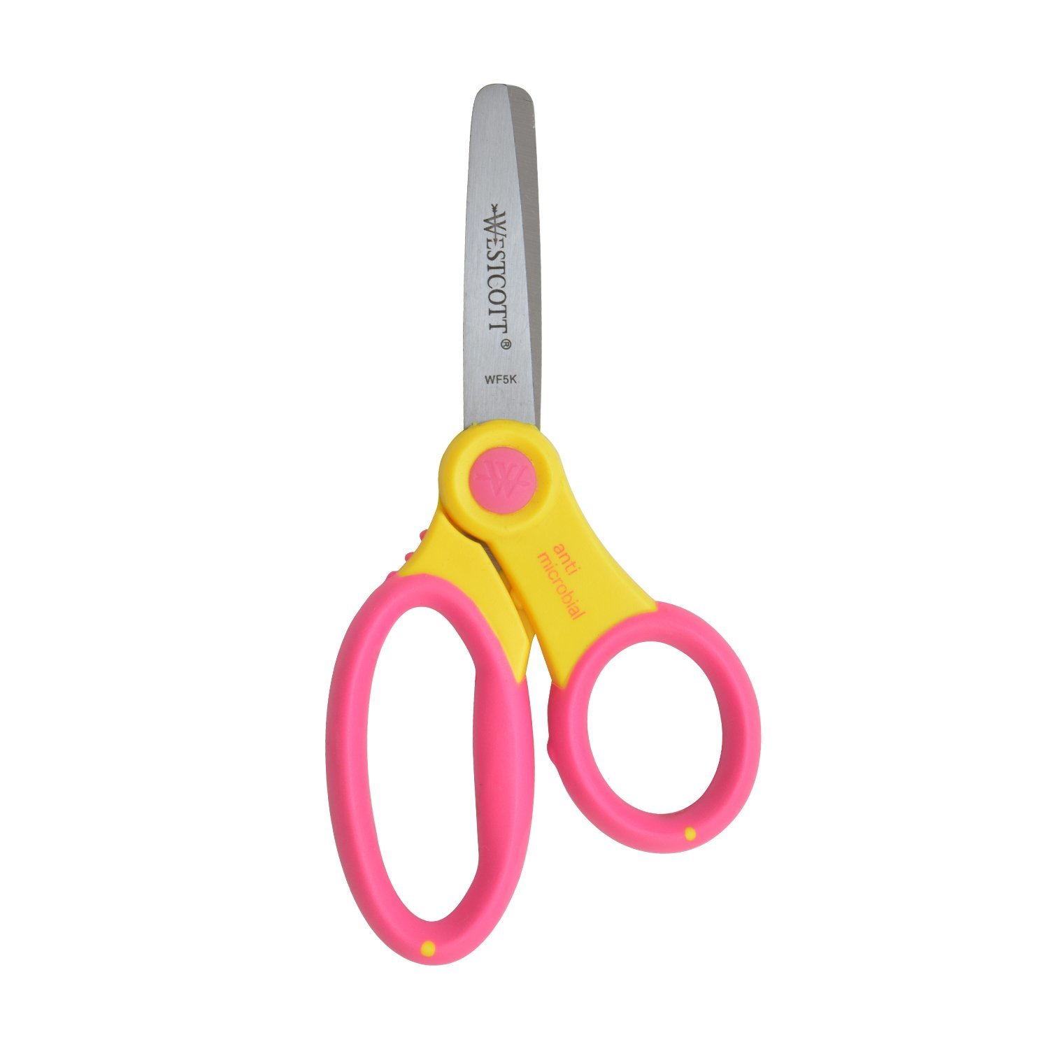 Fiskars Softgrip Kids Scissors with Blunt Tip, 5, Black/Yellow
