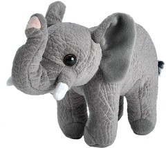 African Elephant Plush Toy Doll Stuffed Animal 7&quot; L Gray Wild Republic - $15.84