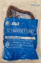 Vintage NOS AT&T 12' Handset Spring Cord Chocolate Brown Trimline H4DU 104 - $8.91