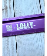 12&quot;  Aluminum Safety Ruler / Custom Lolly Palooza Logo. Purple / Silver - $9.95