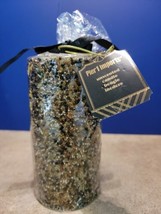Pier 1 Unscented Pillar Candle 6" x 3" Gold Black Factory Sealed Beautiful  - $25.88