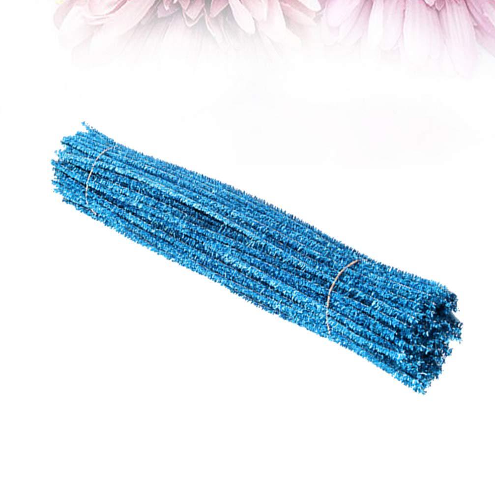 Carykon 100 Pcs 12 inch Glitter Tinsel Creative Arts Chenille Stems Pipe Cleaners (multi-color)