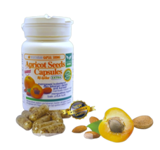 Organic Original Vitamin B17 100% Apricot Seed 500mg 60 Capsules Pure Ex... - $34.79
