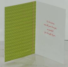 Hallmark XZH 349 1 Family Gift Red White Tie Christmas Card Red Envelope Package image 3