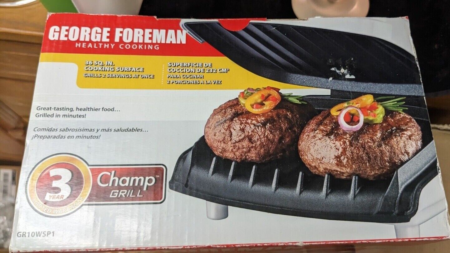 NEW Foreman Nonstick 2Serving Electric Indoor Grill GR10WSP1