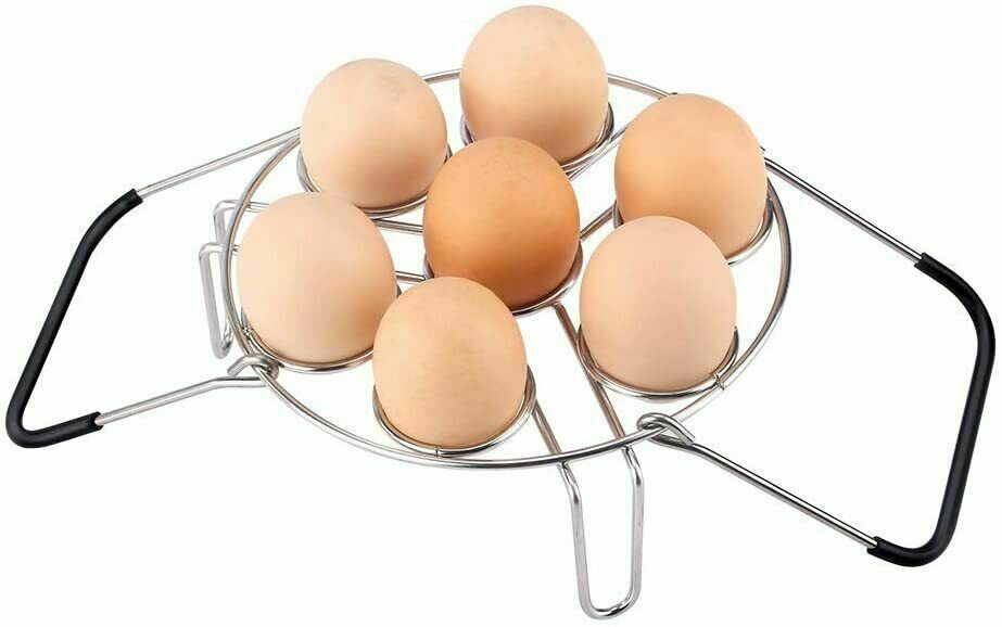 Egg Steamer Rack Trivet w/ Heat Resistant Handles for Instant Pot