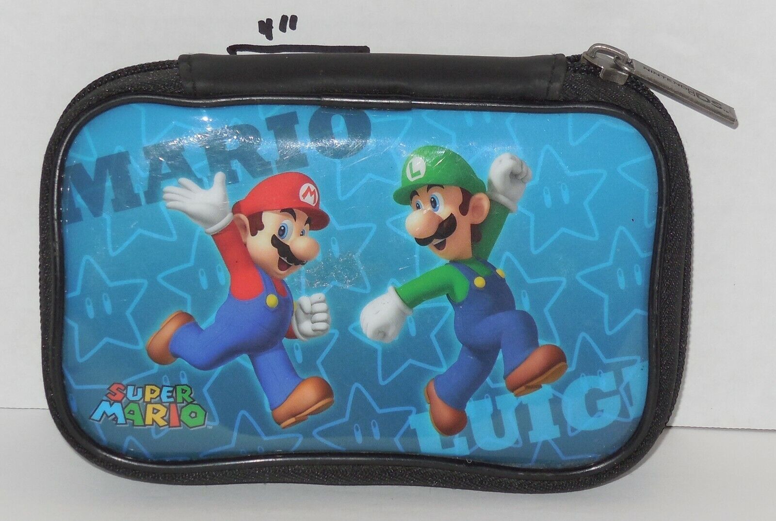 Nintendo DS Carrying Case Blue with picture of Mario & Luigi On front - $9.85
