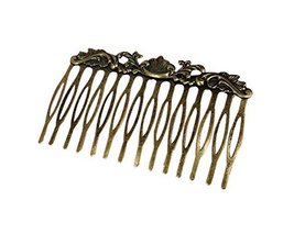 2Pcs Retro Bronze Hair Comb Flower Vine Cirrus Mini Comb Decorative Comb,2.7x1.5 - $19.14