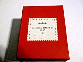 Hallmark Porcelain Bell Dated 2008 in Red Box New - $11.87