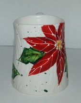 Bella Casa Ganz BC14545 White Mug Red Poinsettia Ceramic image 2