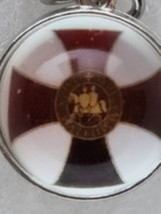 Knights Templar Classic Cross Symbol With Emblem Circle Globe Pendant Key Ring image 2