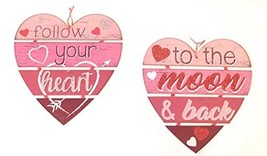 Greenbrier International Valentine's Day Message Hanging Hearts Decorative Wall  - $13.54