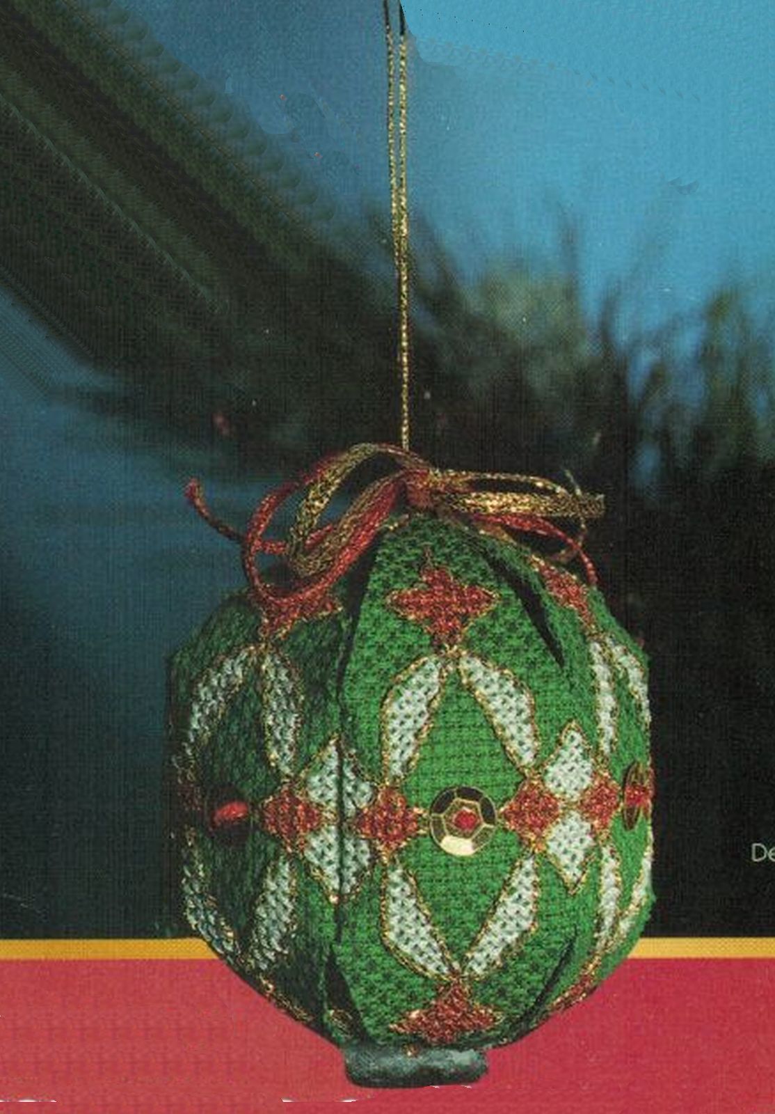 3D Christmas Ornaments Jewel Star Angel Snowflake Aida Plus Cross Stitch Pattern Hand Embr