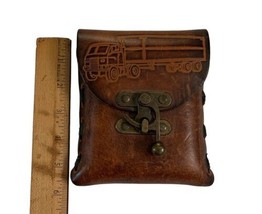 Vintage Handmade Leather Bag Waist Belt Hip Bum Travel Fanny Pouch Utility image 1