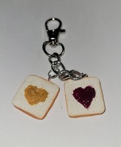 Hot Dog Mustard Charm Keychain Clay Food Summer Condiments