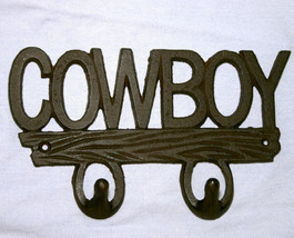Country Western Iron Cowboy Hook Plaque - $12.95