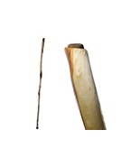 65in Straight Wooden Hiking Staff, Inlaid Polished Tiger's Eye, Diamond Willow - $189.95