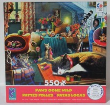 Ceaco 550 Piece Jigsaw Puzzle Paws Gone Wild Playful Cats KITTEN PLAY - $31.75
