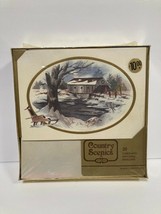 20 VINTAGE Christmas Cards w/ Envelopes Cleo By Gibson Country Scenics S... - $15.00