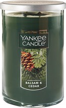 Balsam And Cedar Scented Yankee Candle, Traditional 22Oz Large Tumbler 2... - $36.94
