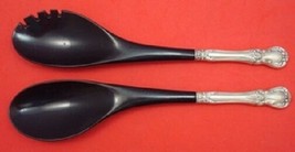 Old Master by Towle Sterling Silver Salad Serving Set 2pc HH with Ebony 12" - $137.61
