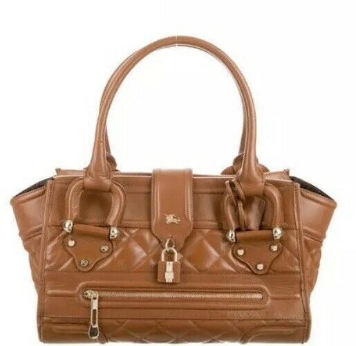 Burberry Brown Leather Tote Bag