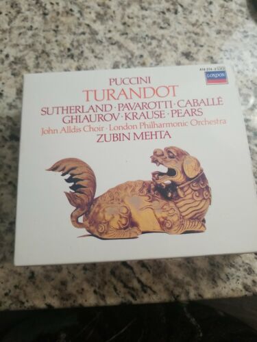 Puccini Turandot Original London 2 CD Set Sutherland Pavarotti Caballe ...