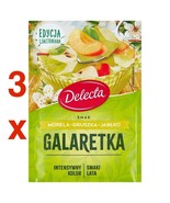 DELECTA Jello Galaretka APRICOT-PEAR-APPLE 3ct. /9 servings FREE SHIPPING - $9.85