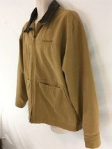 Timberland Weathergear Mens M Brown Canvas Lined Zip Front Field Jacket - $197.01