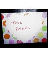 True Friends Dot Heart Card , Handcrafted scrap happy card - $4.95