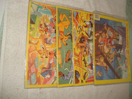 4 Vintage Walt Disney Jaymar jigsaw Puzzles Mickey Peter Pan Goofy 13'' x 10''  - $39.59