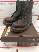 Dr. Martens Steel Toe boots US W 9 BXB  10-eye 8761 cap airwair AW004 punk Black - $237.49