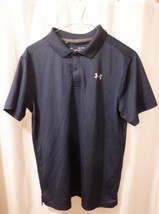 Boys Under Armour Polo Shirt Blue Heatgear Loose Youth Size XL - $5.45