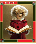 17 inches "Little Caroler" Porcelain SHIRLEY TEMPLE Christmas Doll - by Danbury  - $99.00