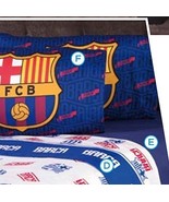 BARCELONA FOOTBALL CLUB ORIGINAL LICENSED SHEET SET 4 PCS QUEEN  SIZE - $78.40