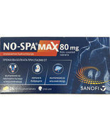 (PACK OF  5)    NO-SPA Max 80 mg x24 tablets relieves spasm - $80.90