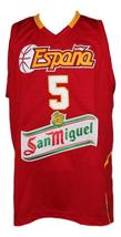 Rudy Fernandez Team Spain Espana Basketball Jersey New Sewn Red Any Size image 4